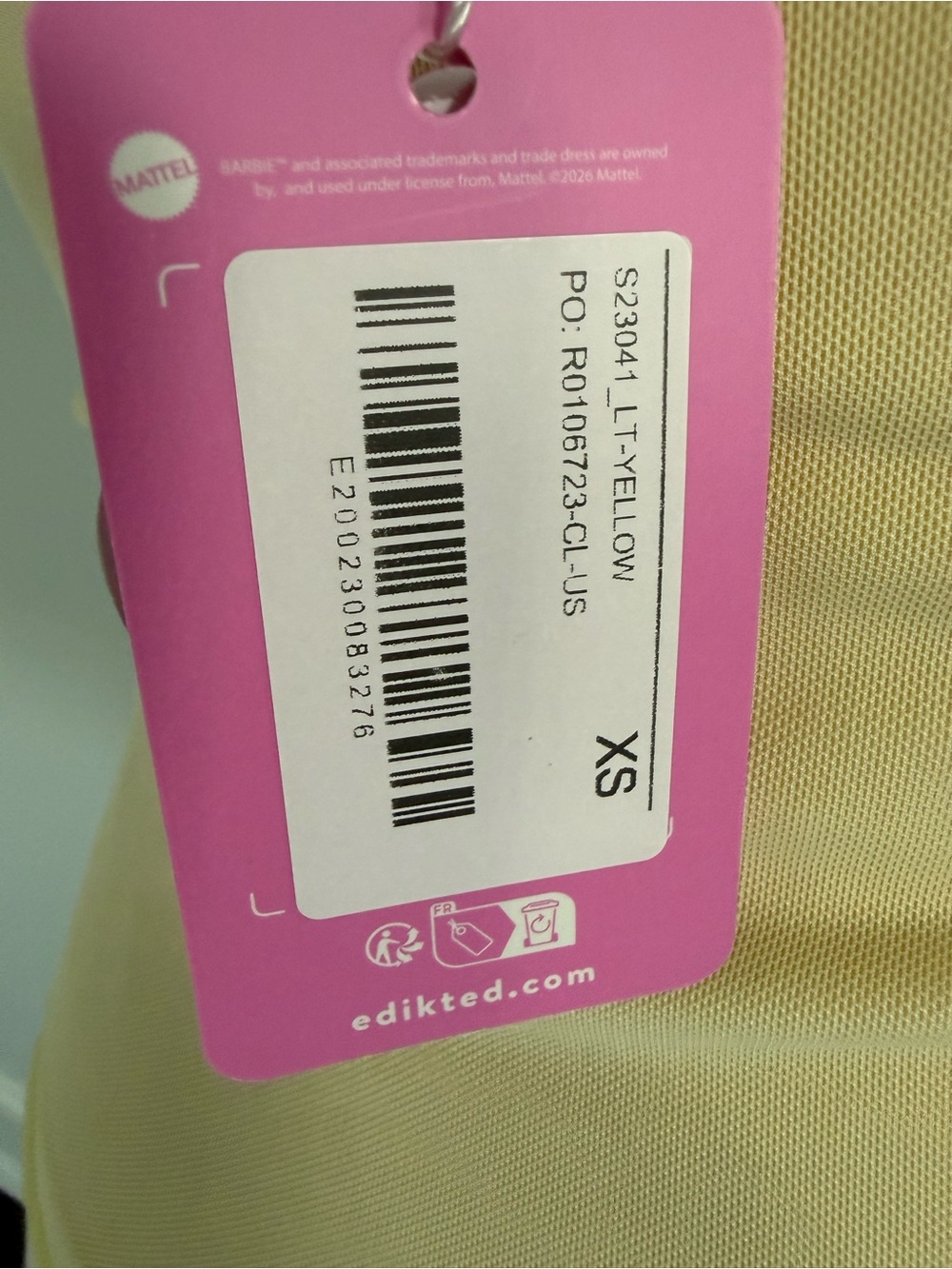 Edikted Barbie Bead & Sequin Mesh top, light yellow, xs - Picture 7 of 8